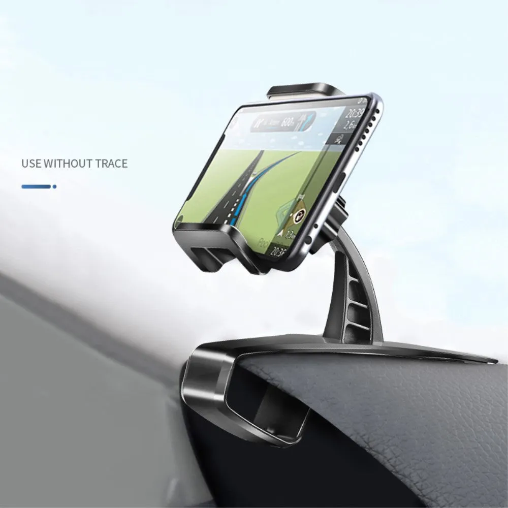 3 in 1 Car GPS Smartphone Holder: Dashboard / Visor Clamp   AC Grid Clip for ZTE nubia Z17 miniS - Black