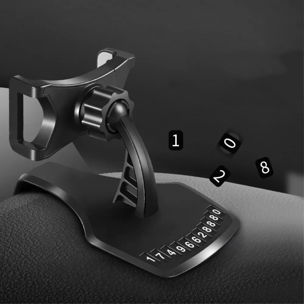 3 in 1 Car GPS Smartphone Holder: Dashboard / Visor Clamp   AC Grid Clip for ZTE nubia Z17 miniS - Black
