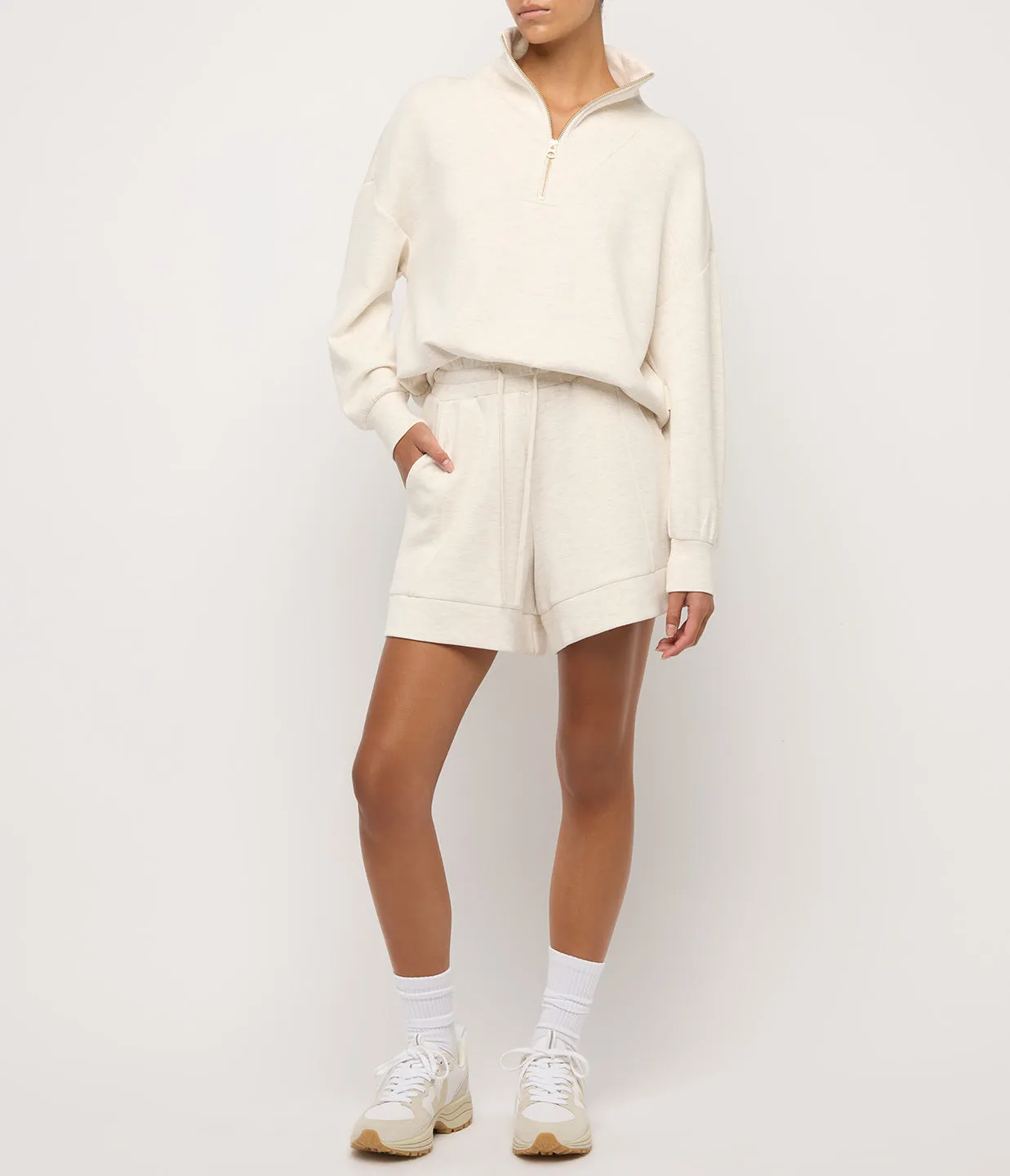 Alder Short in Ivory Marl