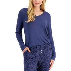 Alfani Ladies Deep Navy Blue Night Shadow Pajama Top, Size 1X