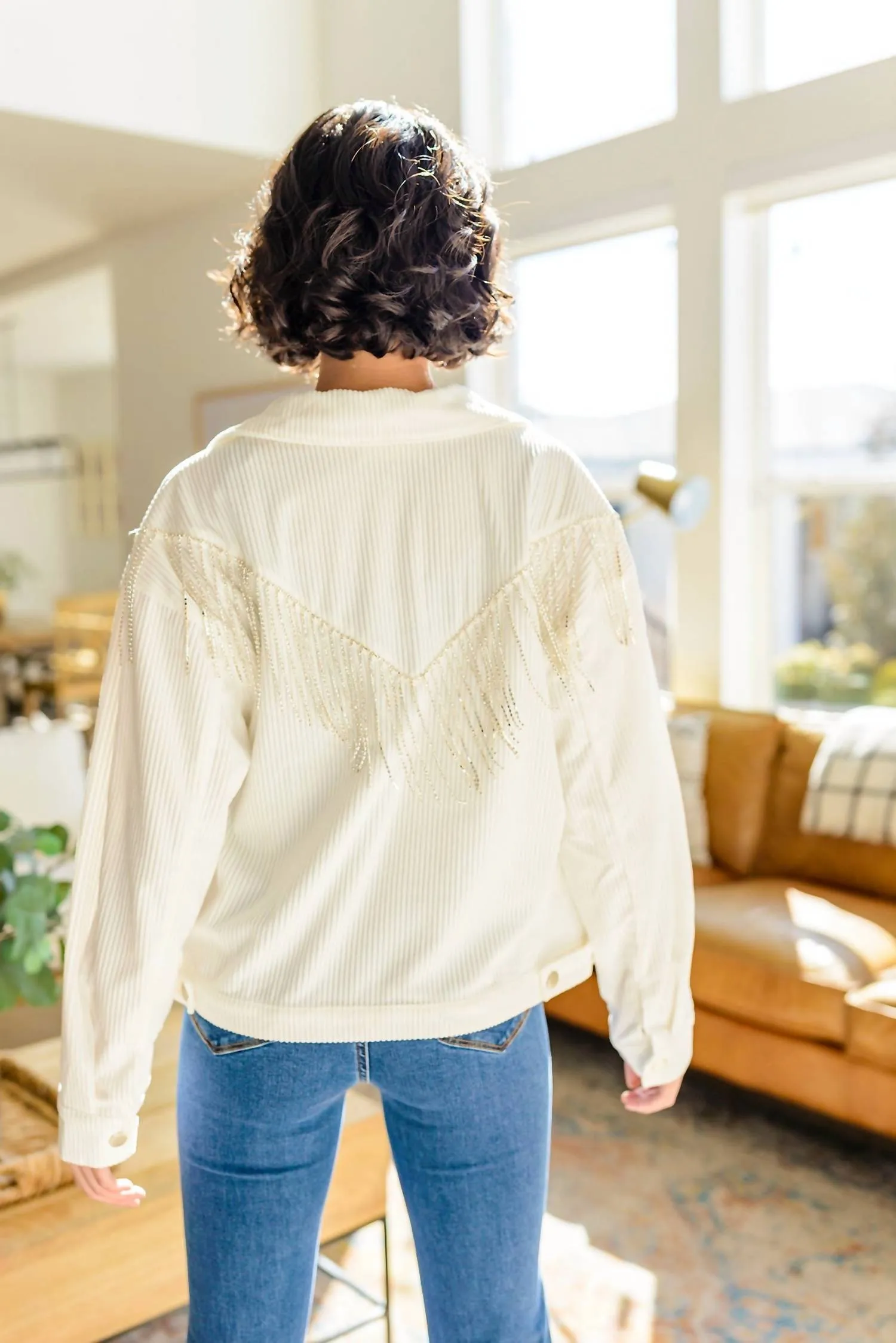 Andree By Unit - Loretta Rhinestone Fringe Jacket