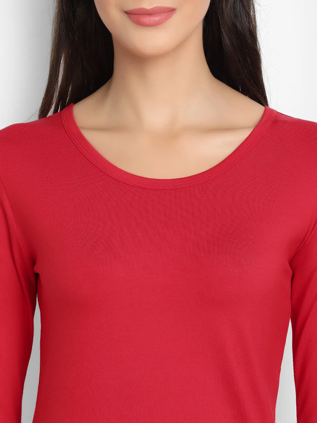 Bamboology Trends Bamboo Fabric Women's Full Sleeves T-Shirt | RED