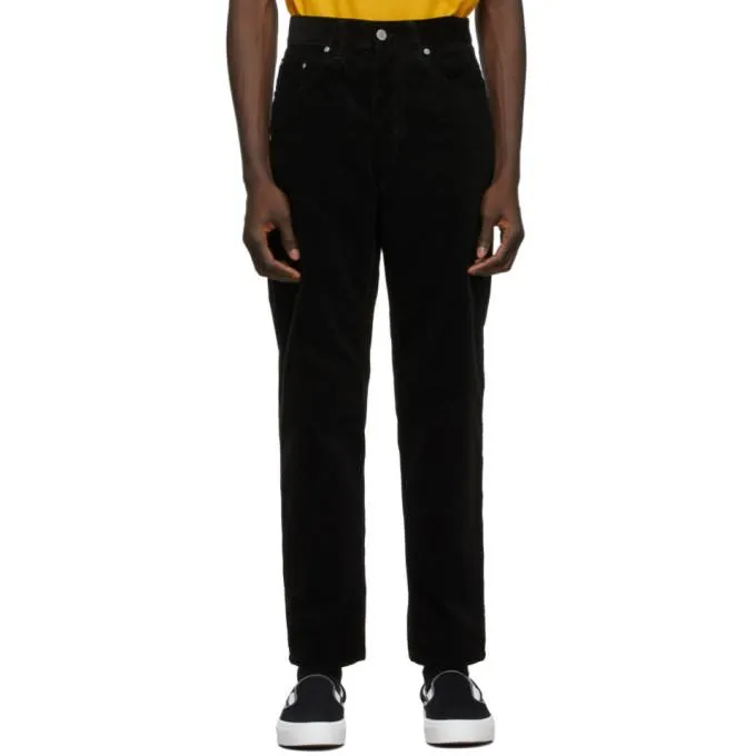 Carhartt Work In Progress Black Corduroy Newel Trousers