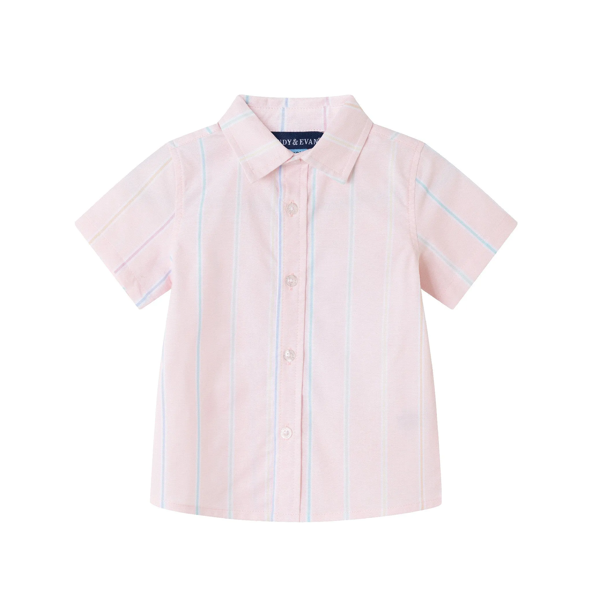 Infant (3-24M) Oxford Shirt & Shorts Set | Pink Striped