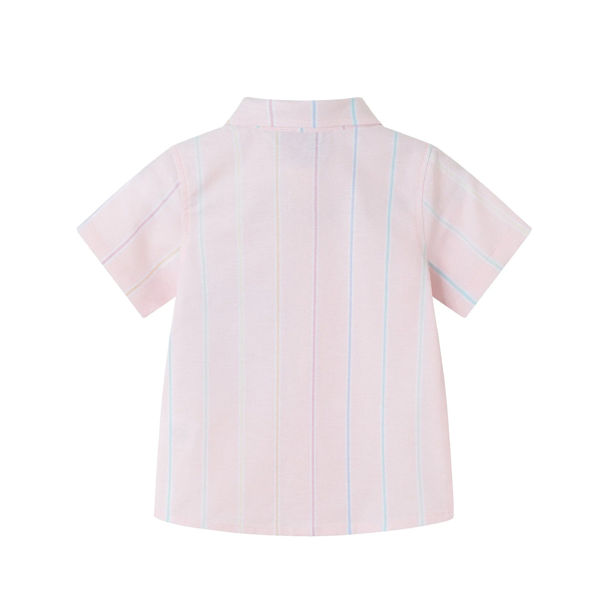 Infant (3-24M) Oxford Shirt & Shorts Set | Pink Striped