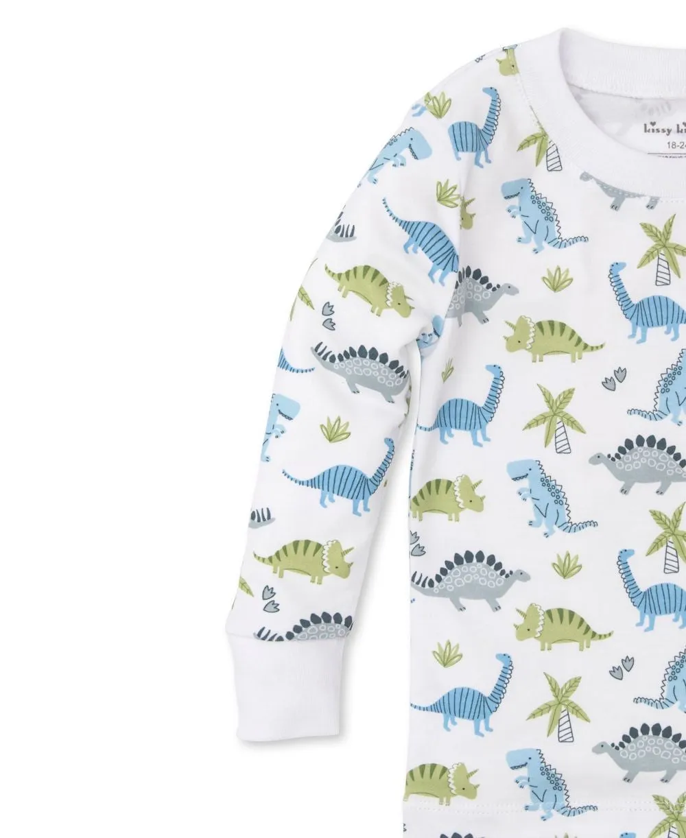 Kissy Kissy Boys Blue Dino Dynamos Long Pajamas