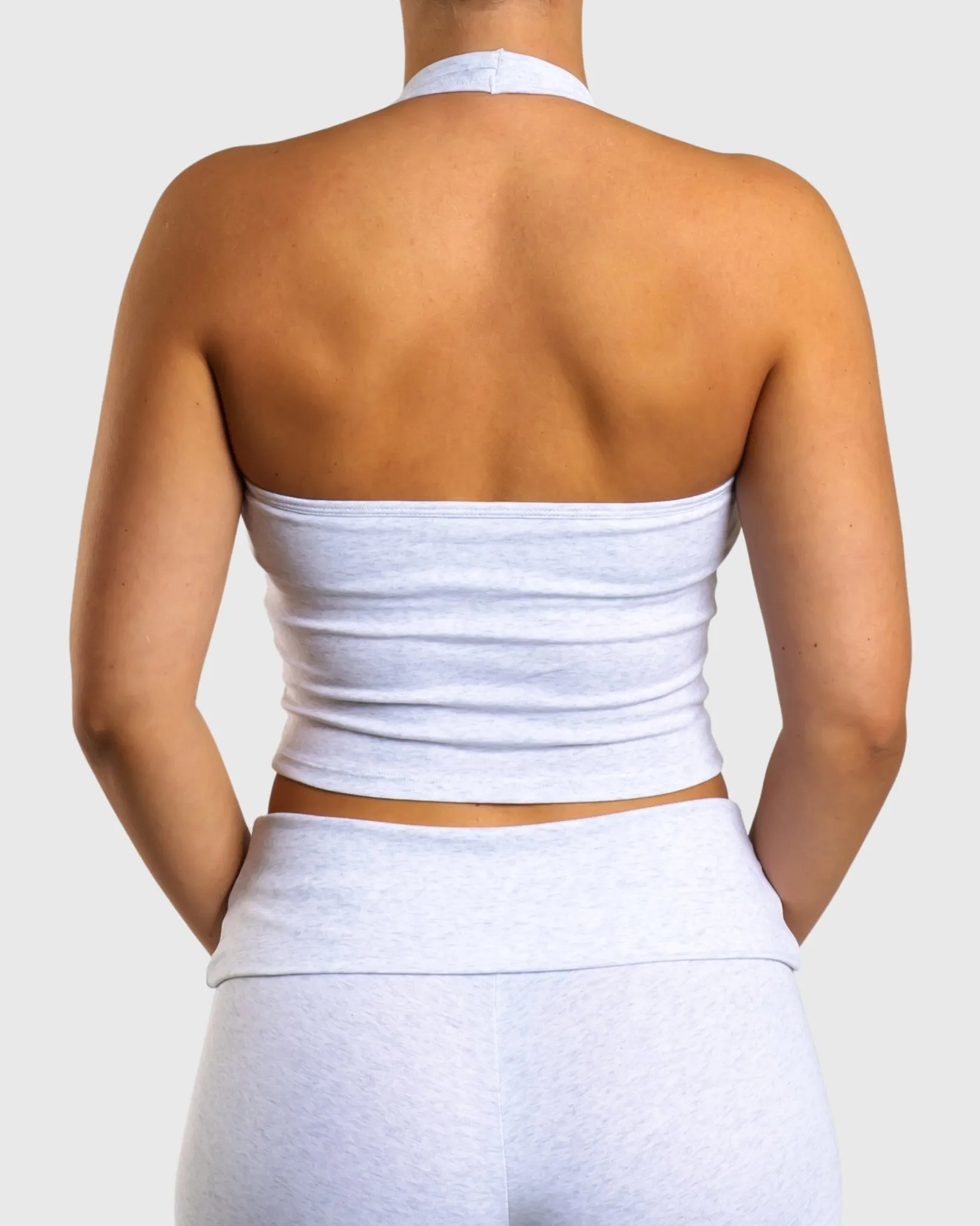 Light Grey Flow Halterneck Topp