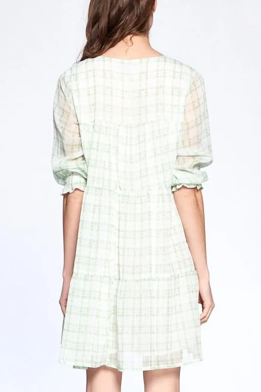 Light Plaid Night Dress
