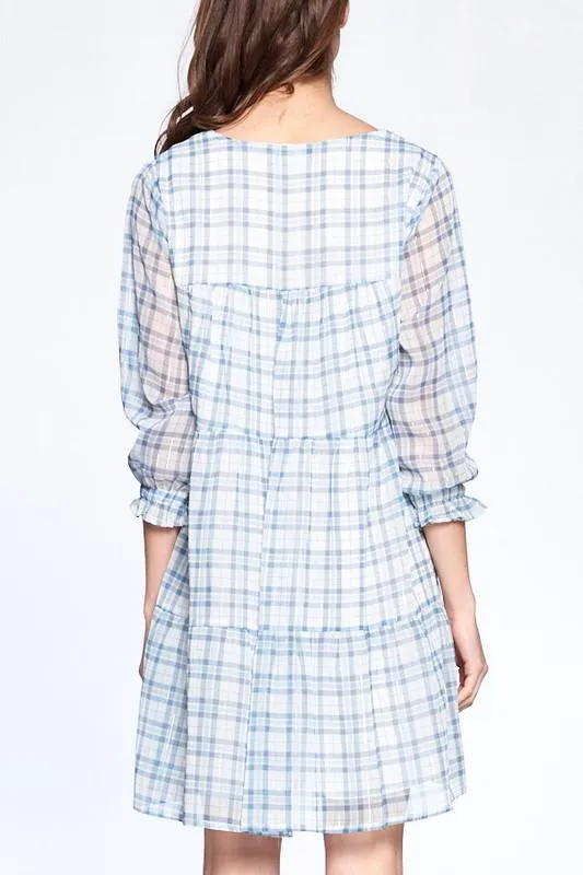 Light Plaid Night Dress