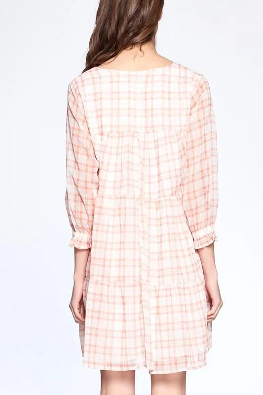 Light Plaid Night Dress