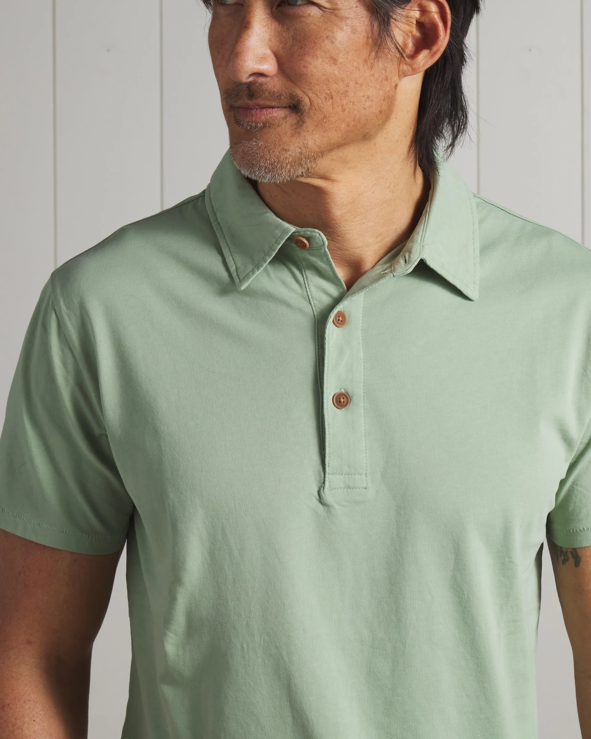 Pima Cotton Polo - Basil