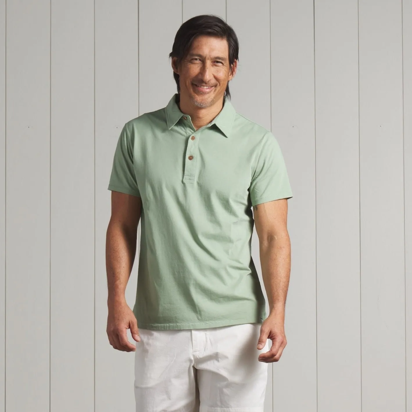 Pima Cotton Polo - Basil