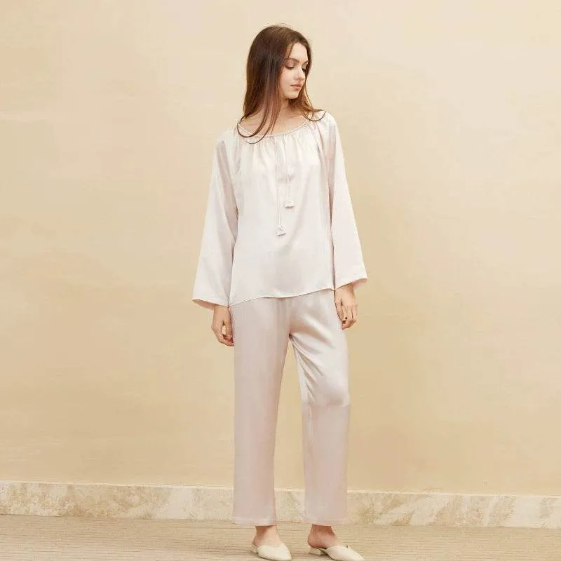 Silk Pajamas - Round Neck Soft & Comfortable Loungewear
