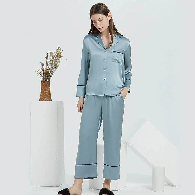 Silk Pajamas - Soft & Elegant Long Sleeve Sleepwear Set