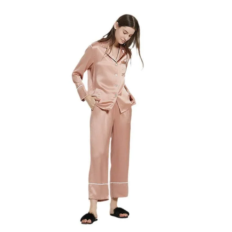 Silk Pajamas - Soft & Elegant Long Sleeve Sleepwear Set