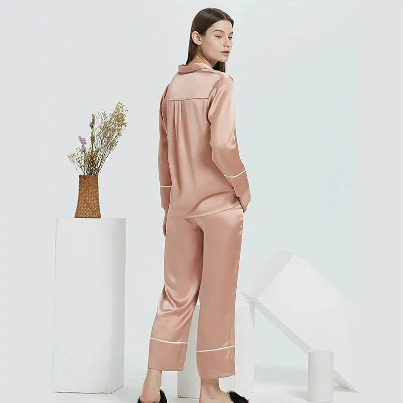 Silk Pajamas - Soft & Elegant Long Sleeve Sleepwear Set