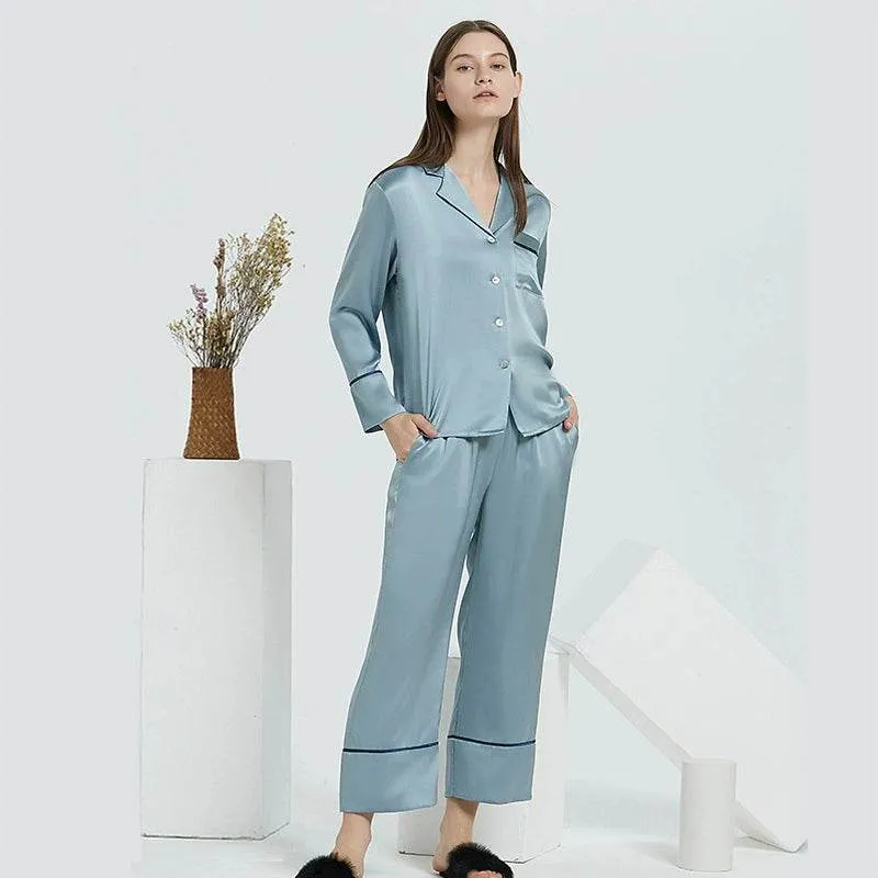 Silk Pajamas - Soft & Elegant Long Sleeve Sleepwear Set