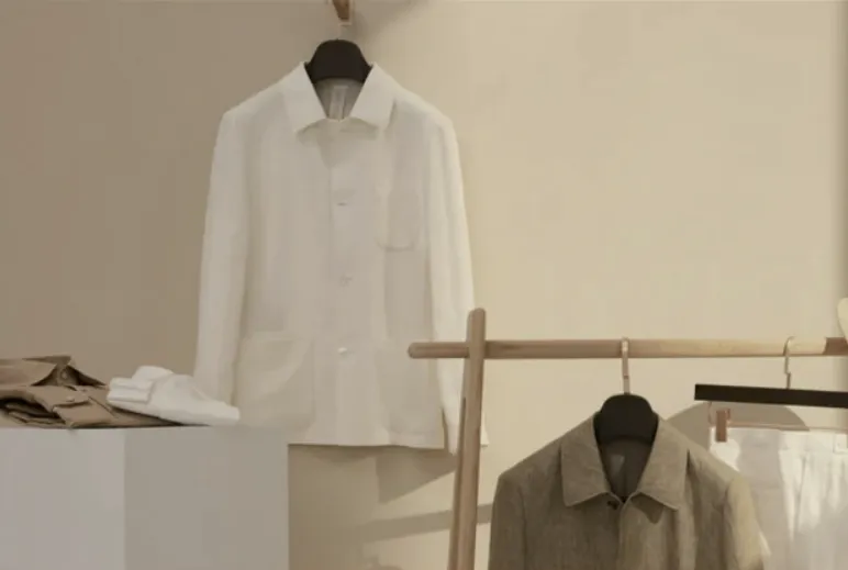 Soft Casual / Linen Single Breasted White Jacket Style No DJJ0110
