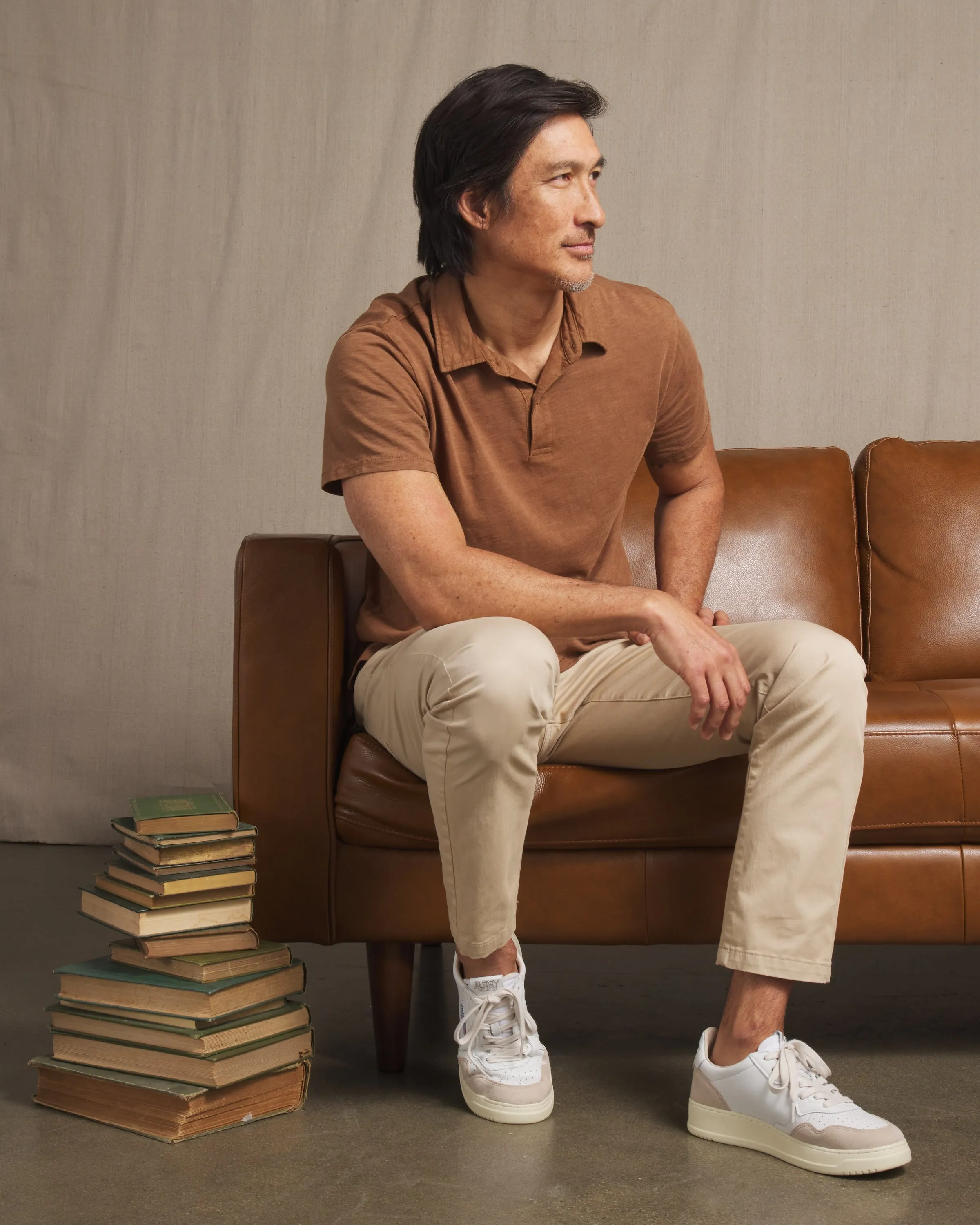 Sunwashed 2 Button Polo - Rubber