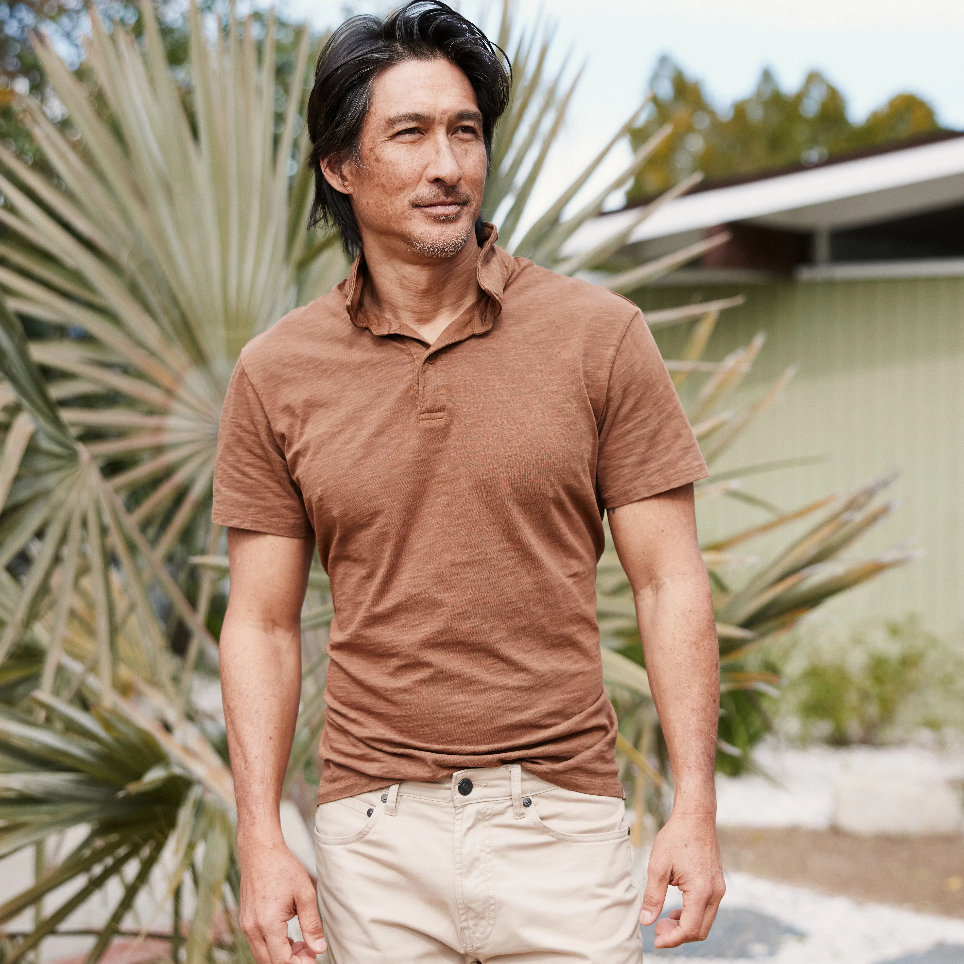 Sunwashed 2 Button Polo - Rubber