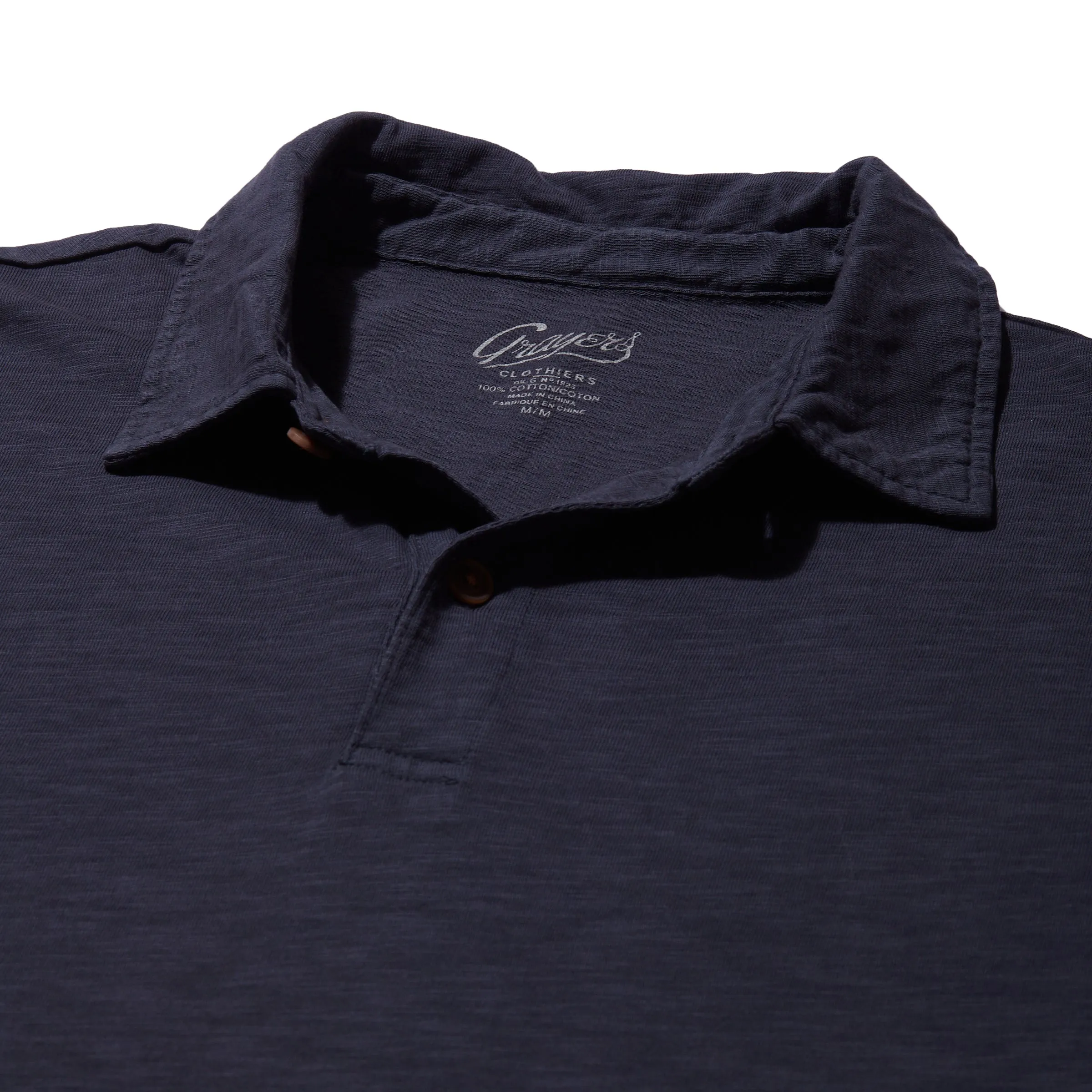 Sunwashed 2 Button Polo - Washed Navy