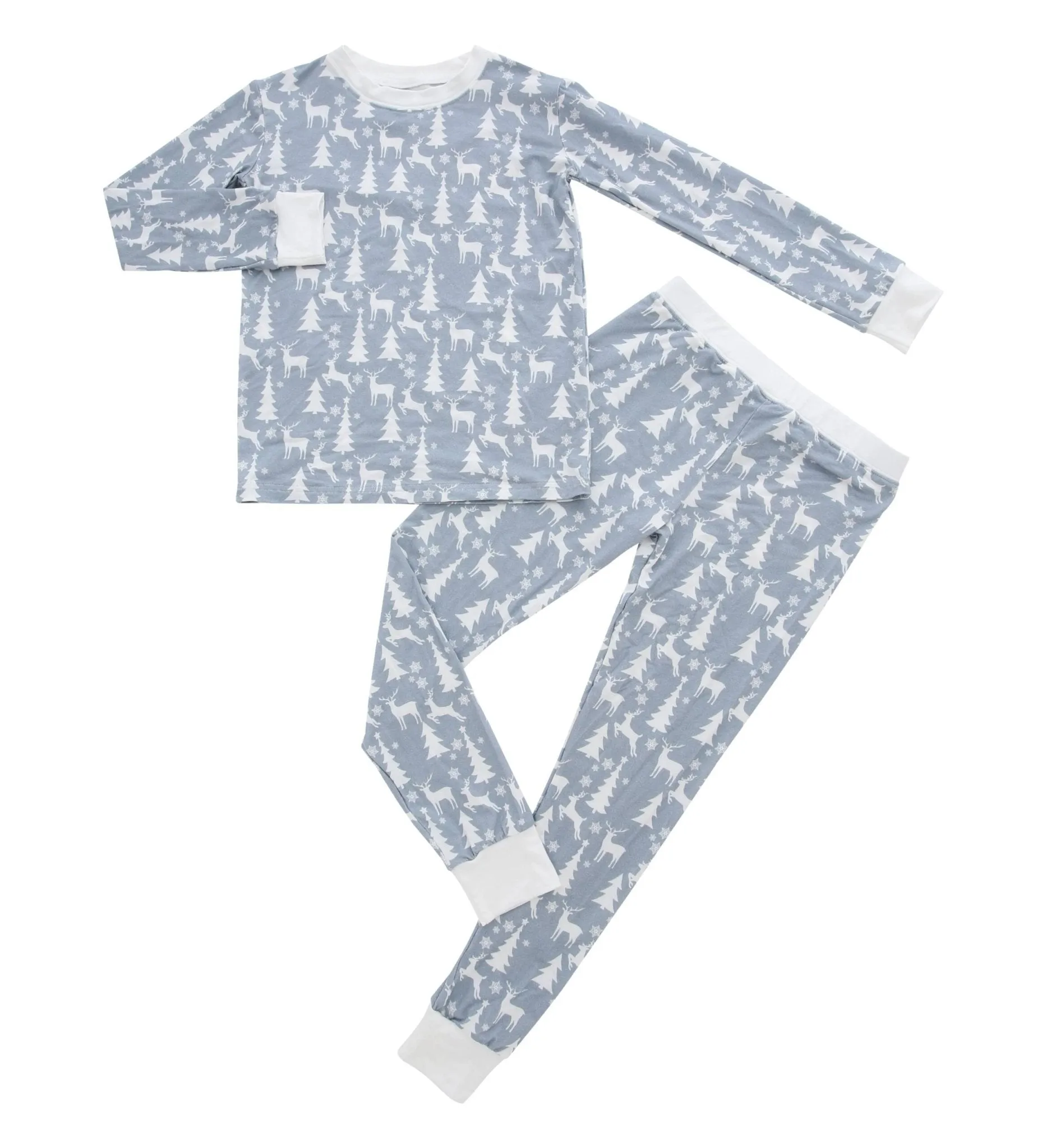 White Christmas 2-Piece Bamboo Child Pajamas